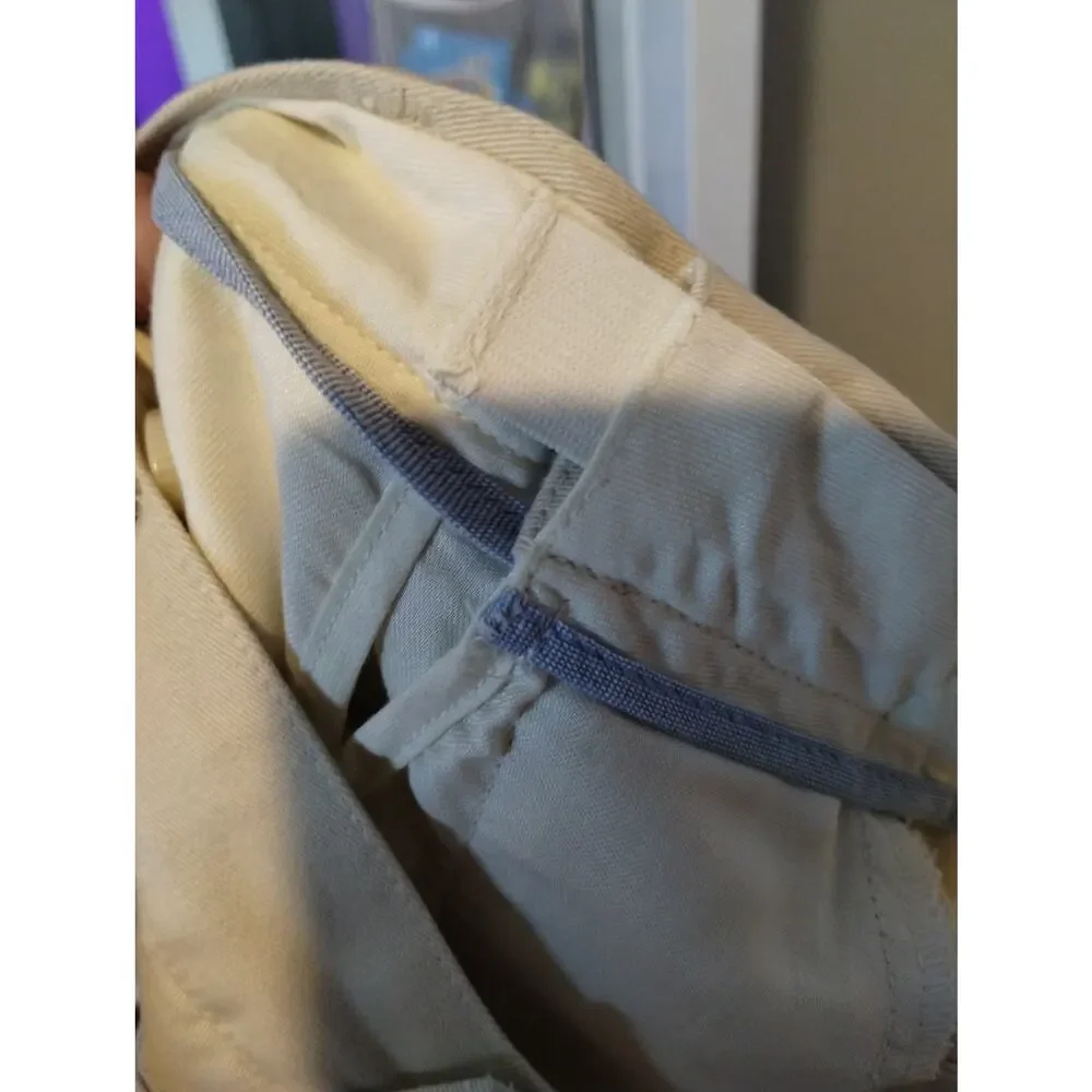 Lands' End Set of 2 Men Sz 44 Waist Tan Beige Khaki Chino Traditional Fit Shorts